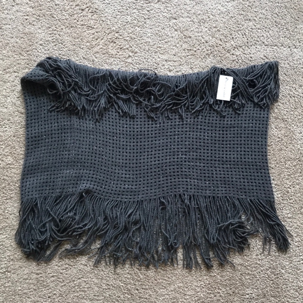 Gray Knit Shawl/Poncho